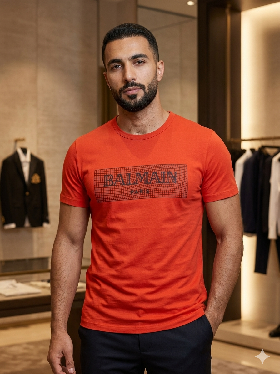Balmain orange Tshirt