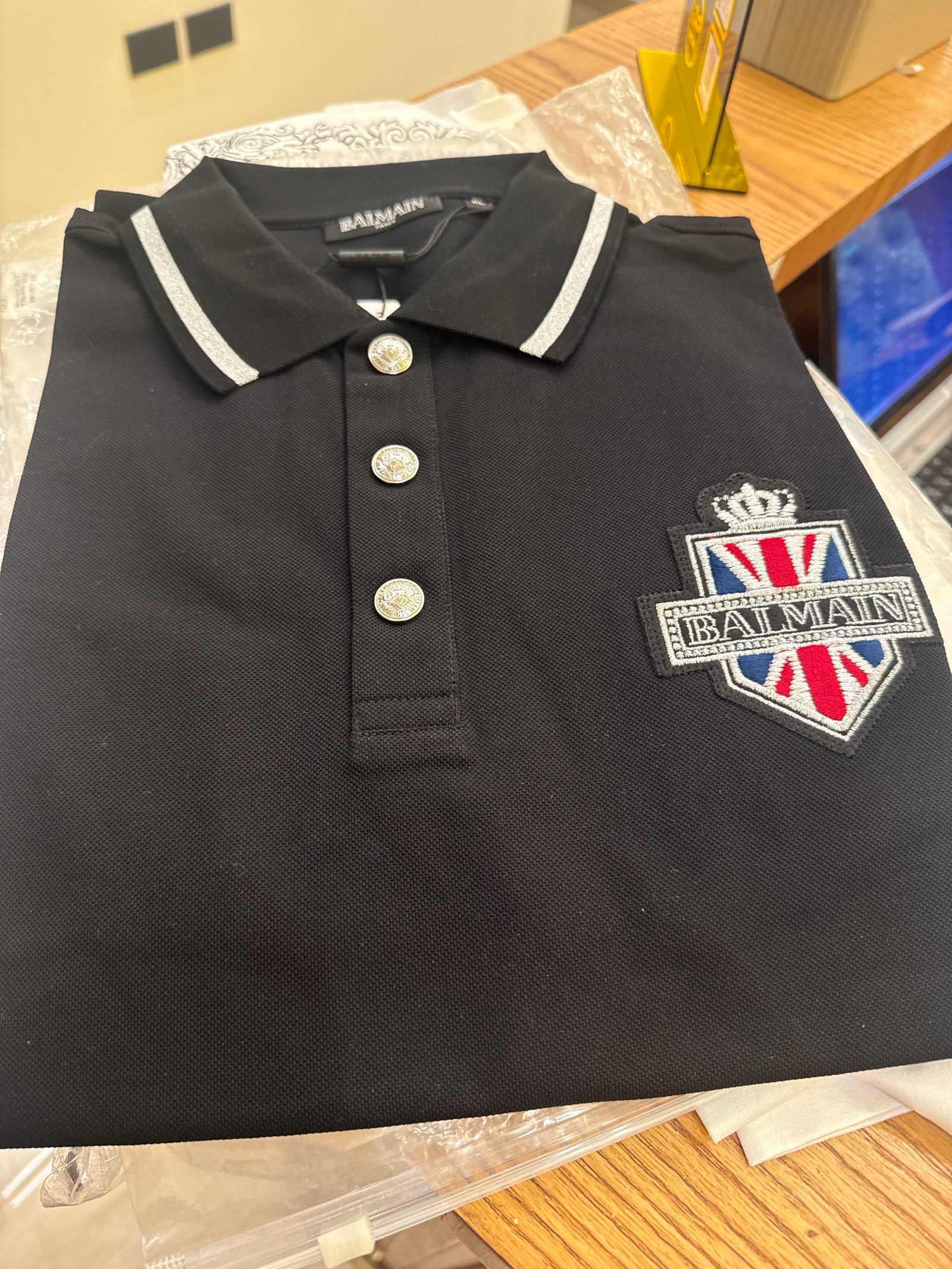 Balmain black polo Tshirt