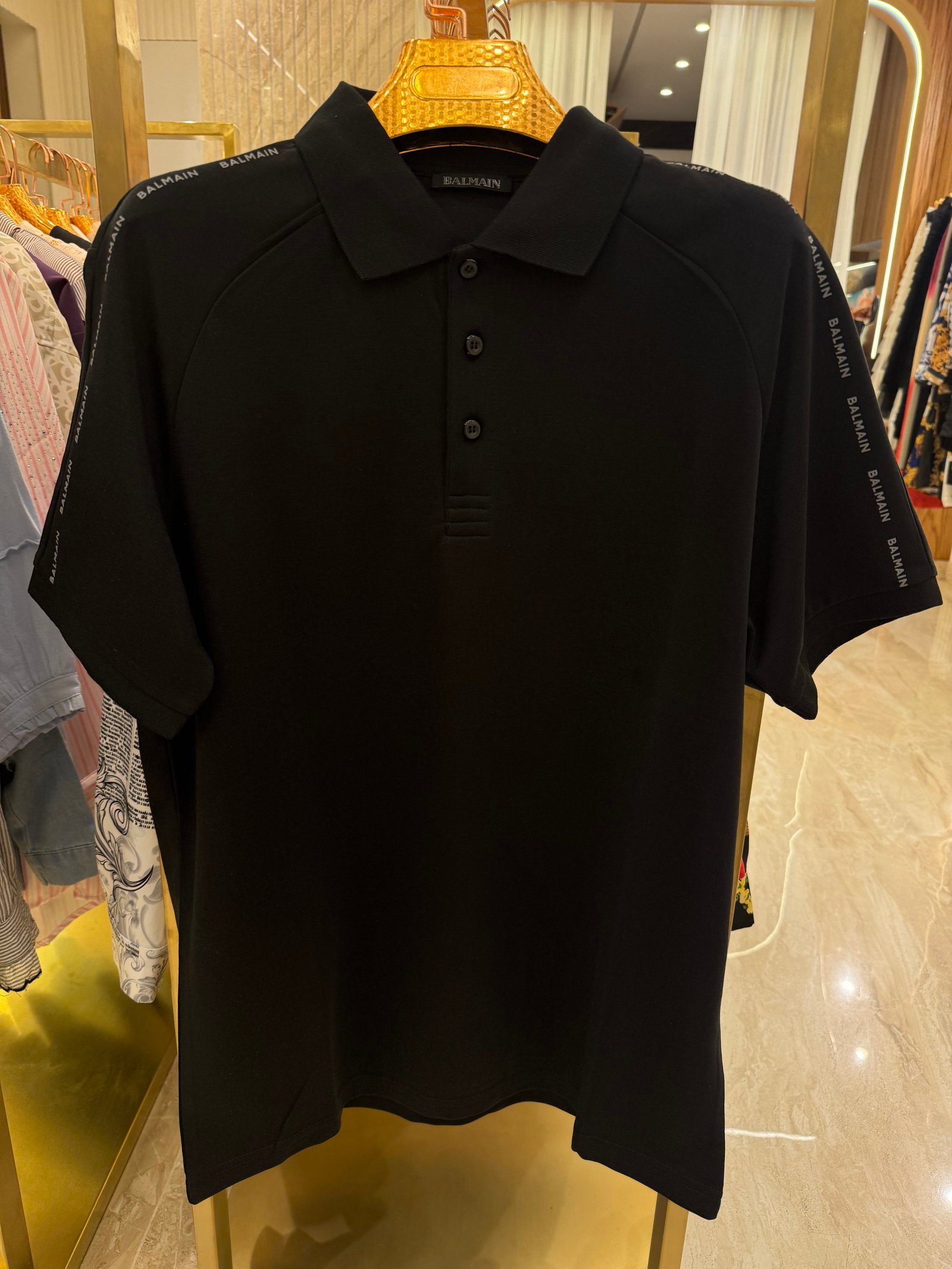 Balmain black polo Tshirt