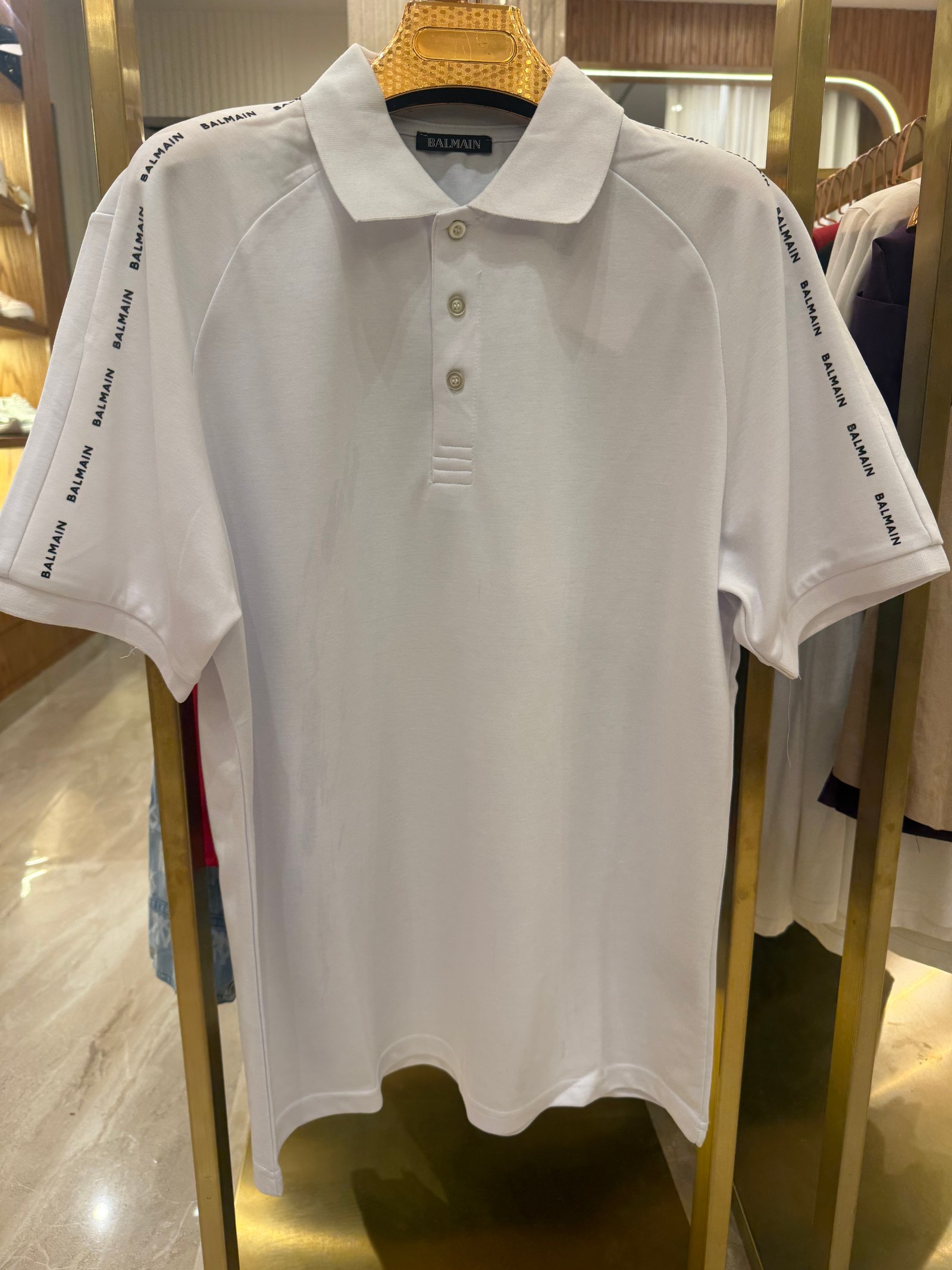 White balmain polo Tshirt