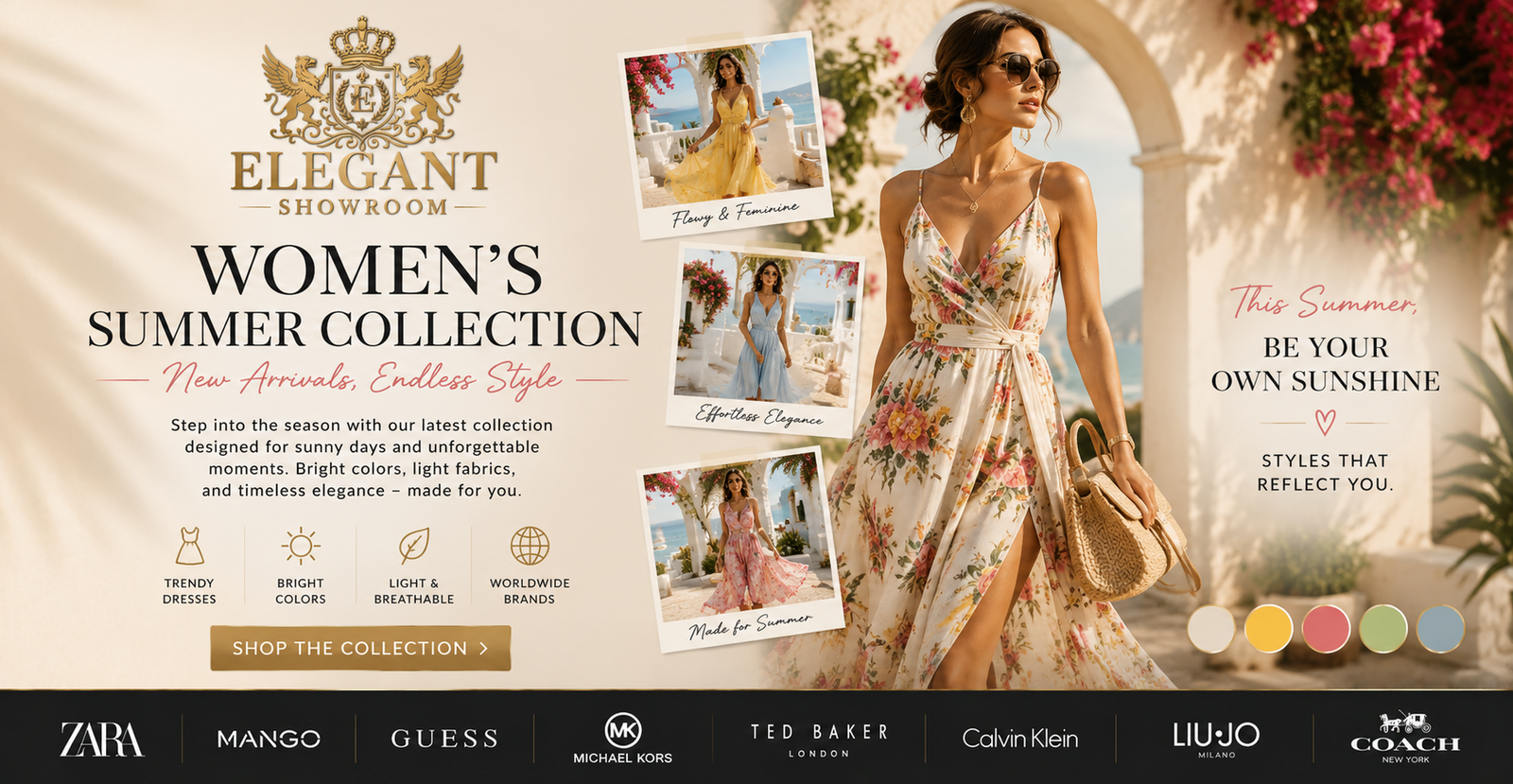 امرأة تتسوق في قسم الأوت ليت في ElegantShowroom