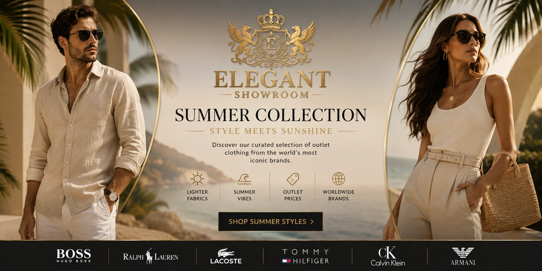 رجل أنيق يرتدي ملابس أوتليت رجالية عالية الجودة من ElegantShowroom.